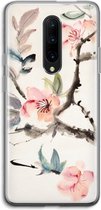 Case Company® - Hoesje geschikt voor OnePlus 7 Pro hoesje - Japanse bloemen - Soft Cover Telefoonhoesje - Bescherming aan alle Kanten en Schermrand
