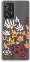 Case Company® - Hoesje geschikt voor Samsung Galaxy A52 hoesje - Painted wildflowers - Soft Cover Telefoonhoesje - Bescherming aan alle Kanten en Schermrand