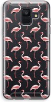 Case Company® - Hoesje geschikt voor Samsung Galaxy A6 (2018) hoesje - Flamingo - Soft Cover Telefoonhoesje - Bescherming aan alle Kanten en Schermrand
