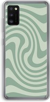Case Company® - Hoesje geschikt voor Samsung Galaxy A41 hoesje - Swirl Groen - Soft Cover Telefoonhoesje - Bescherming aan alle Kanten en Schermrand