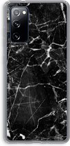 Case Company® - Hoesje geschikt voor Samsung Galaxy S20 FE / S20 FE 5G hoesje - Zwart Marmer - Soft Cover Telefoonhoesje - Bescherming aan alle Kanten en Schermrand