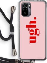 Case Company® - Hoesje met koord geschikt voor Xiaomi Redmi Note 10 Pro hoesje met Koord - Ugh - Telefoonhoesje met Zwart Koord - Bescherming aan alle Kanten en Over de Schermrand