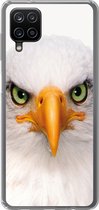 Geschikt voor Samsung Galaxy A12 hoesje - Jongens - Adelaar - Amerikaanse zeearend - Vogel - Portret - Snavel - Ogen - Siliconen Telefoonhoesje