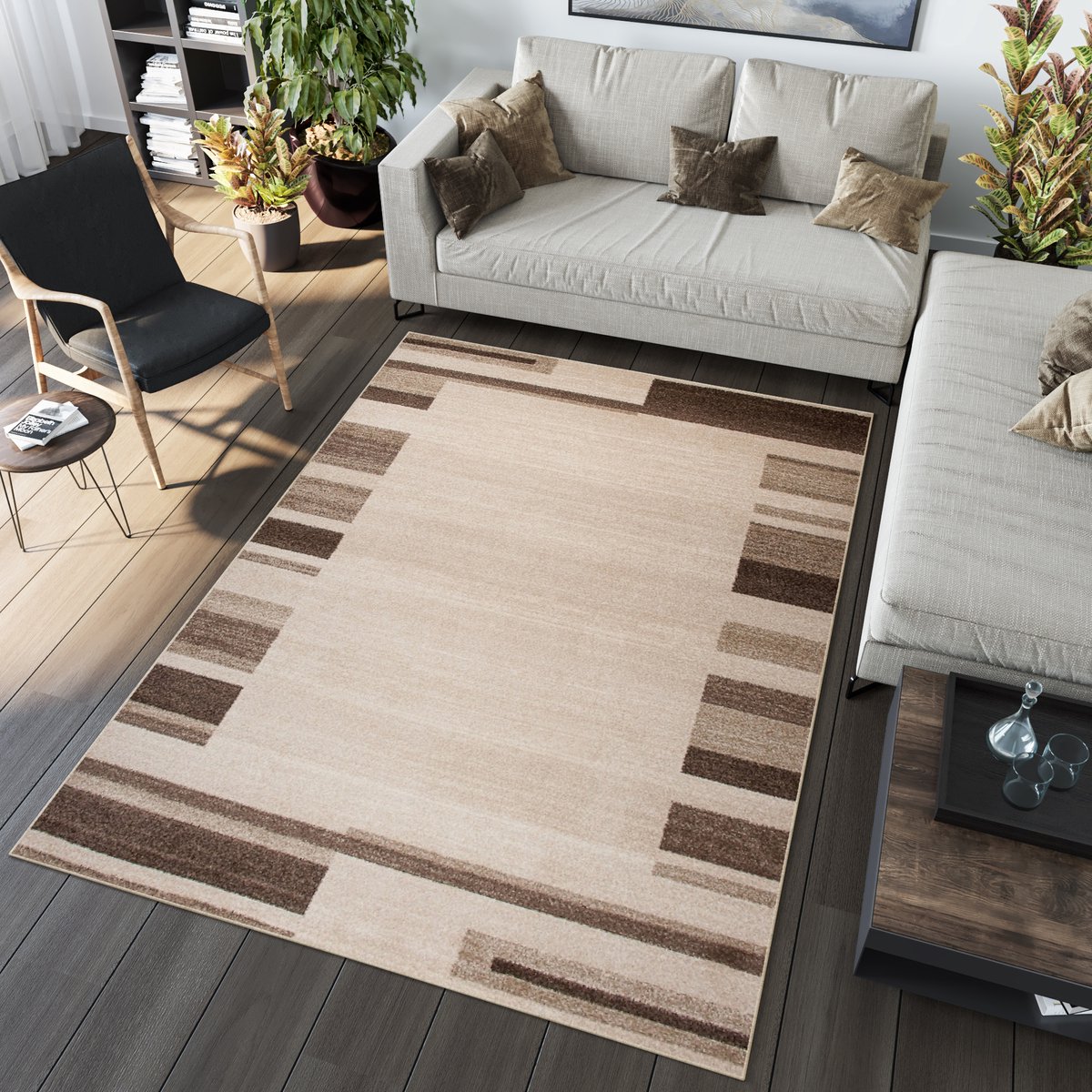 Tapiso Sari Vloerkleed Laagpolig Tapijt Karpet Binnen Maat- 60x100