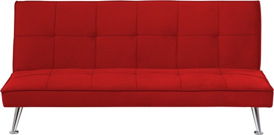 Beliani HASLE - Sofa Bed - Rood - Polyester