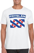T-shirt avec drapeau frison blanc homme XL