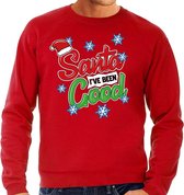 Foute Kersttrui / sweater - Santa I have been good - rood voor heren - kerstkleding / kerst outfit L