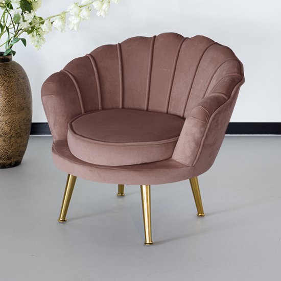 Product: Kinderfauteuil 1 persoons Belle kinderstoel oud roze, van het merk  Lizzely Garden & Living