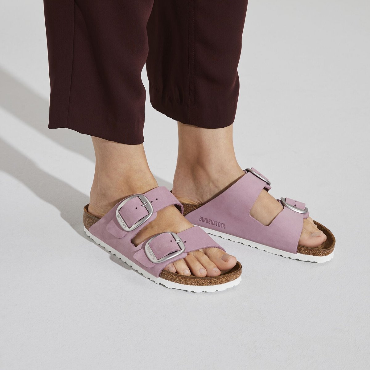 Birkenstock Arizona Dames Slippers Orchid Narrow fit Roze Nubuck 