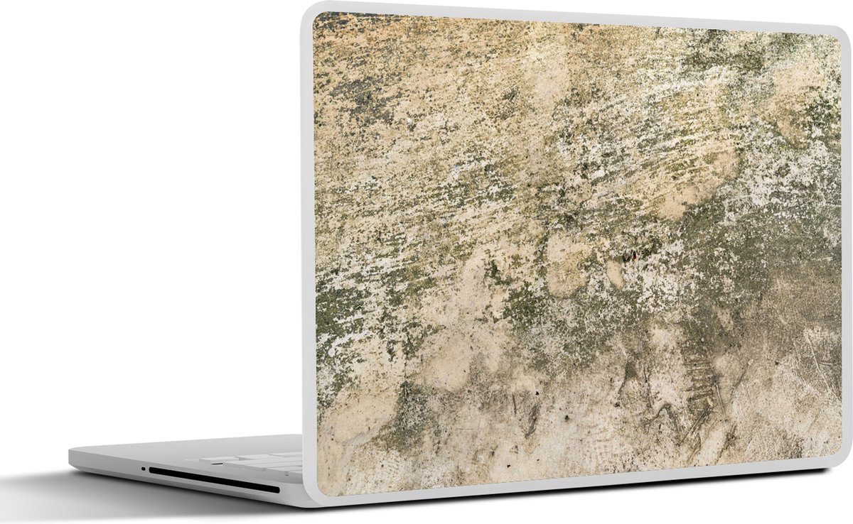 Laptop sticker - 10.1 inch - Retro - Beton print - Verweerd - Antiek - 25x18cm - Laptopstickers - Laptop skin - Cover