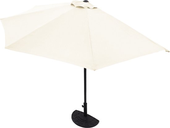 Foto: Kingsleeve parasol halfrond 2 7m uv 50 bescherming beige