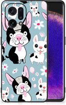 Coque de téléphone OPPO Find X5 Backcase Coque en Siliconen avec Black Edge Dogs