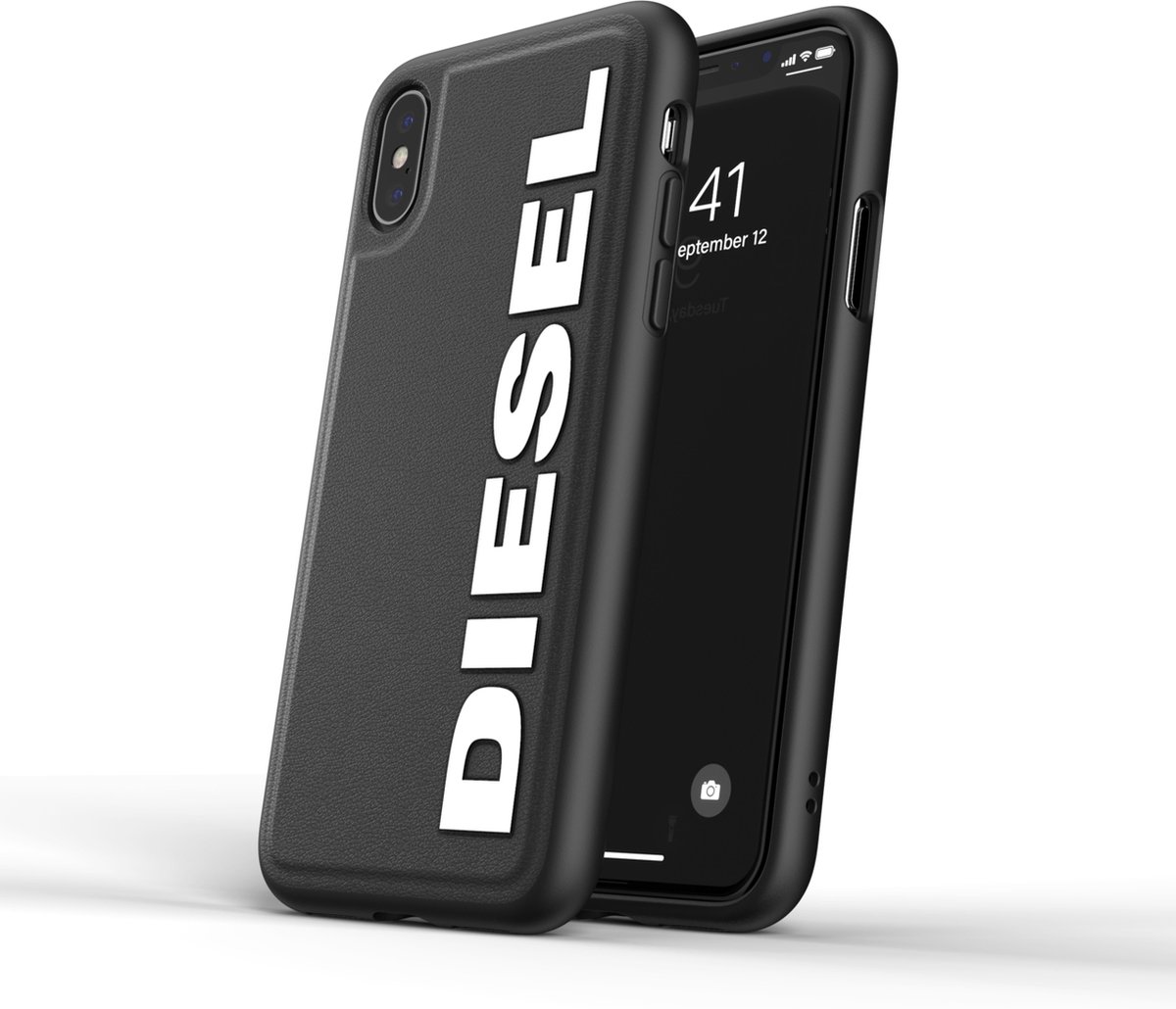 Diesel Moulded Case Core PC en TPU logo hoesje voor iPhone X en iPhone XS - zwart