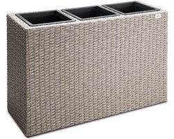 Casaria Staande Plantenbak – met Waterafvoer 83x30,5x60cm - Beige