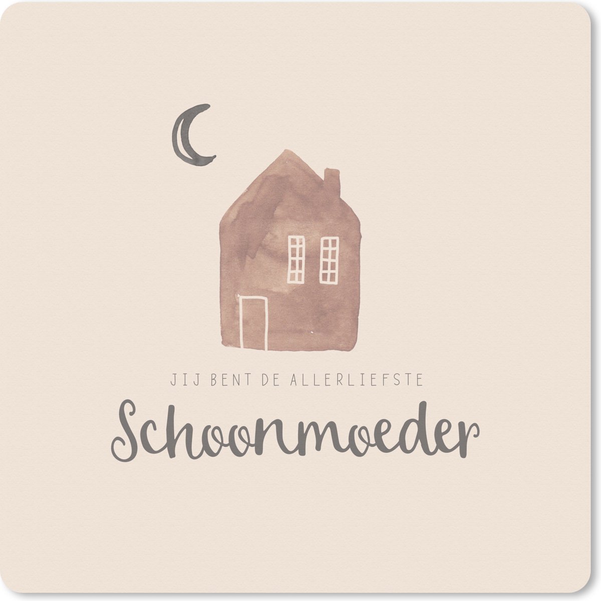 Muismat XXL 50x50 cm - Bureau onderlegger - Bureau mat Jij bent de allerliefste schoonmoeder - Quotes - Spreuken - Schoonmoeder - Bureaumat - Gaming mousepad xl - Bureaulegger groot - Computer deskmat