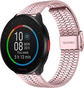 Strap-it Luxe roestvrij stalen smartwatch band - geschikt voor Polar Pacer / Ignite / Ignite 2 / Ignite 3 / Unite - rosé pink