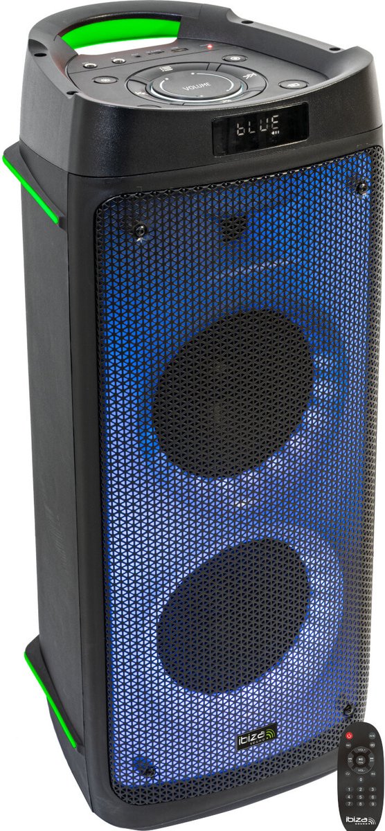 Ibiza Sound Phantom Led verlichte karaoke/party speaker 300W USB/SD