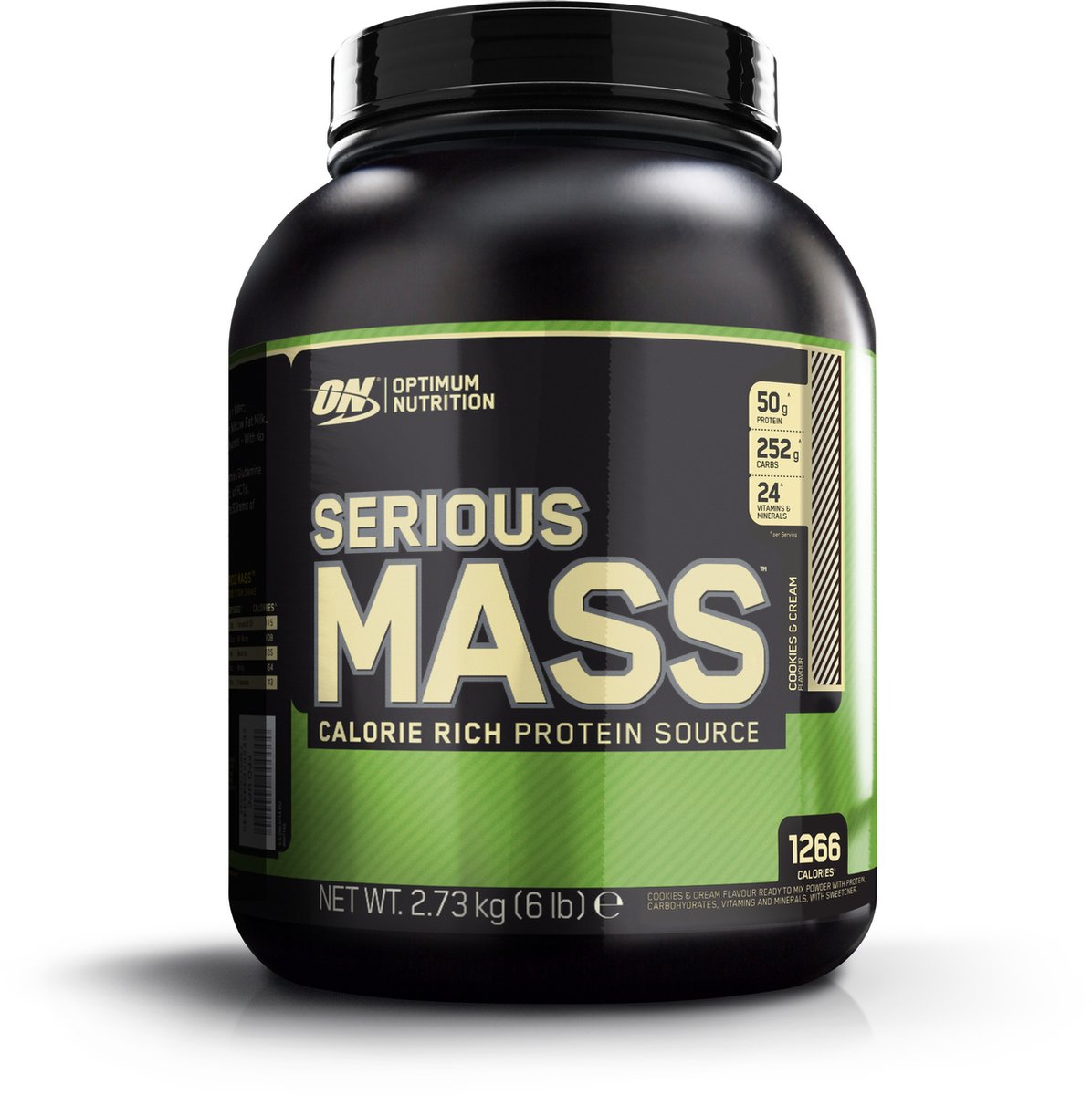 Goedkoopste Optimum Nutrition Serious Mass - Cookies & Cream - Mass Gainer - Weight Gainer - 2727 gram (8 servings