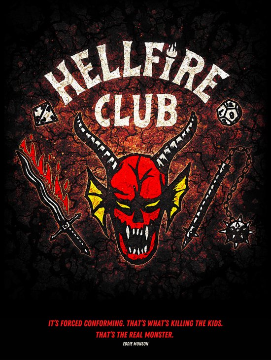 Poster Hellfire Club | Stranger Things | Season 4 | Netflix | Dungeons and  Dragons |... | bol.com