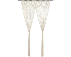 vidaXL - Gordijn - macramé - 140x240 - cm - katoen