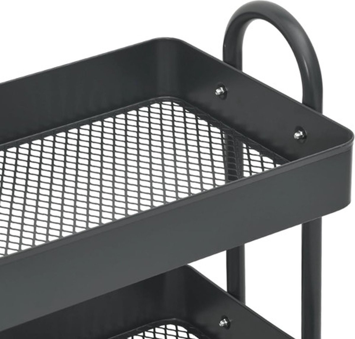 vidaXL Keukentrolley 2-laags Keukenkar Karretje Serveerkar Trolley Keukenwagen Handtrolley