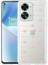 OnePlus Nord 2T Hoesje Pink Love - Designed by Cazy