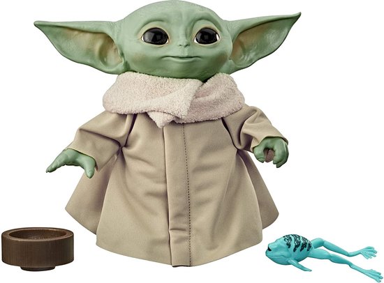 Star Wars The Mandalorian - Figurine Peluche Electronique The Child Bébé  Yoda de 20 cm