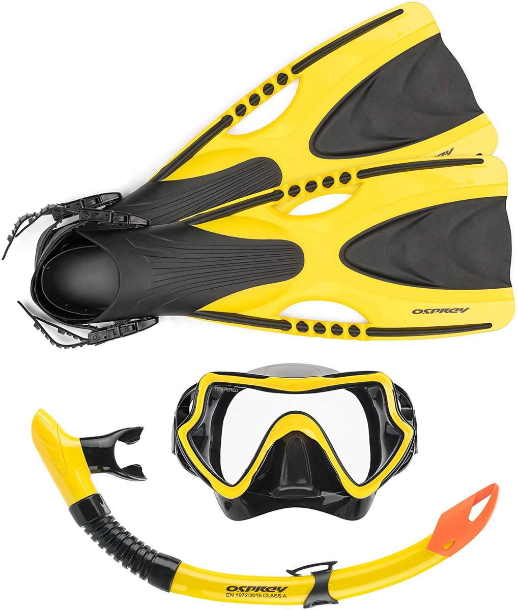 Osprey Complete Snorkelset Valve Purge System Splash Guard – /XL 41-44 EU Geel