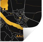 Stickers Stickers muraux - Carte - Or - Alost - Carte - Plan de la ville - 120x120 cm - Feuille adhésive XXL