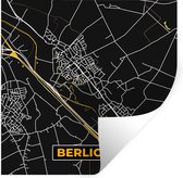 Stickers Stickers muraux - Carte - Or - Berlicum - Carte - Plan de la ville - 120x120 cm - Feuille adhésive XXL