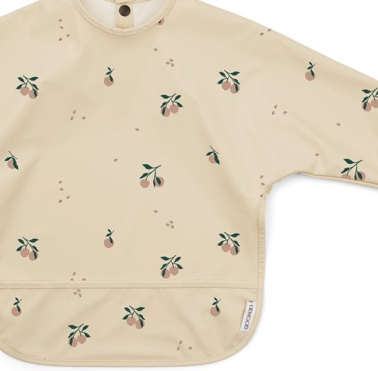 Liewood Merle slabbetje met mouwen Peach/sea shell mix van Liewood — afbeelding 4