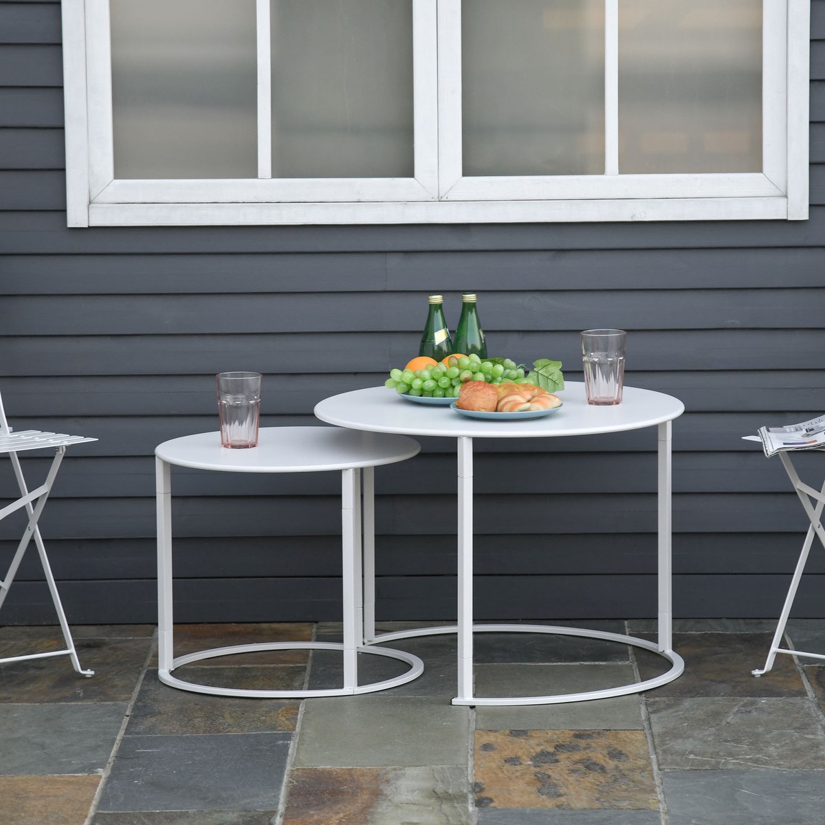 M2 Kollektion Luke Vierkante Bijzettafel Set Rattan bij