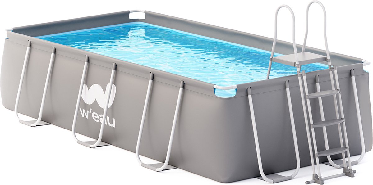 W'eau Steel Frame zwembad - 400 x 207 x 122 cm - met filterpomp en accessoires