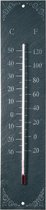 Binnen/buiten thermometer van leisteen 45 cm - Buitenthermometers - celsius/fahrenheit