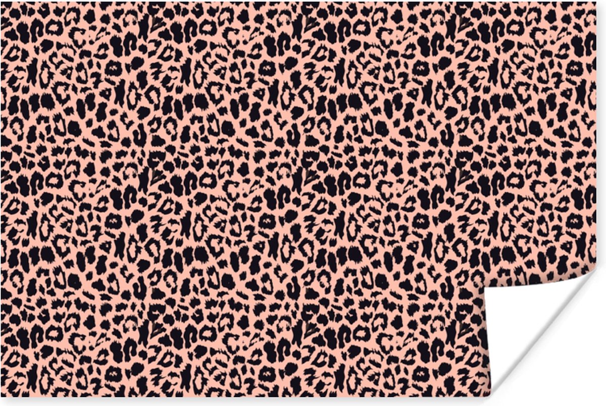 Poster Luipaardprint - Roze - Dieren - 30x20 cm