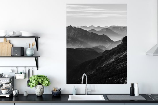Poster Montagnes - Nature - Brouillard - 90x120 cm