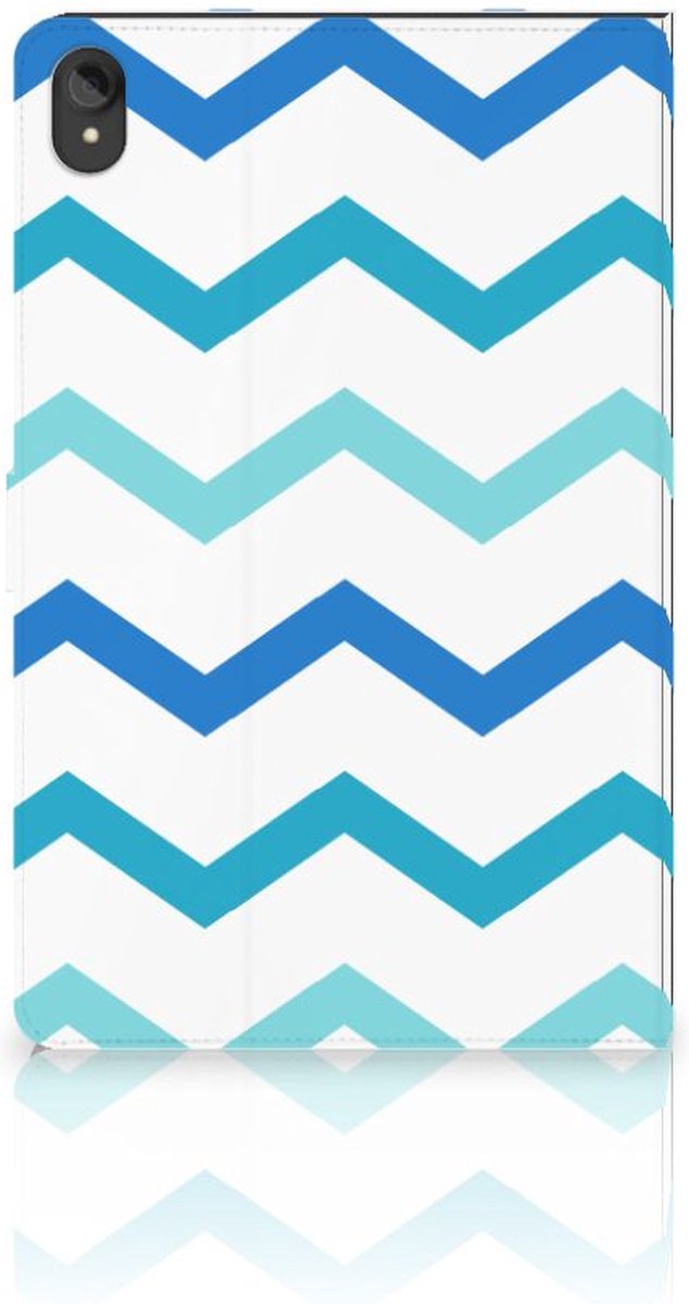 Book Case voor Lenovo Tab P11 | P11 Plus Tablet Hoes Zigzag Blauw