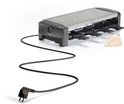 Princess raclette-grill met granieten plaat en stroomkabel met stekker.