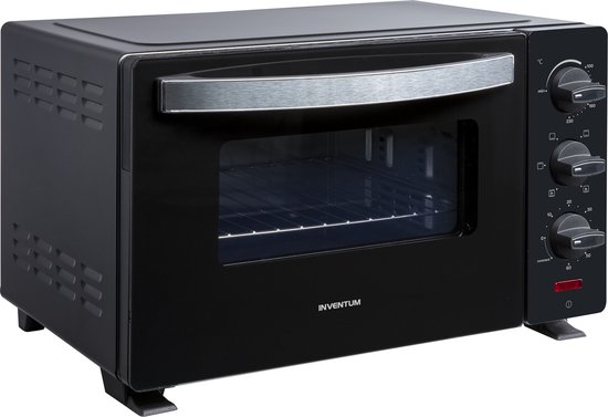 Inventum OV207B - Vrijstaande heteluchtoven - 20 liter - 1350 watt - 6 programma's - Zwart