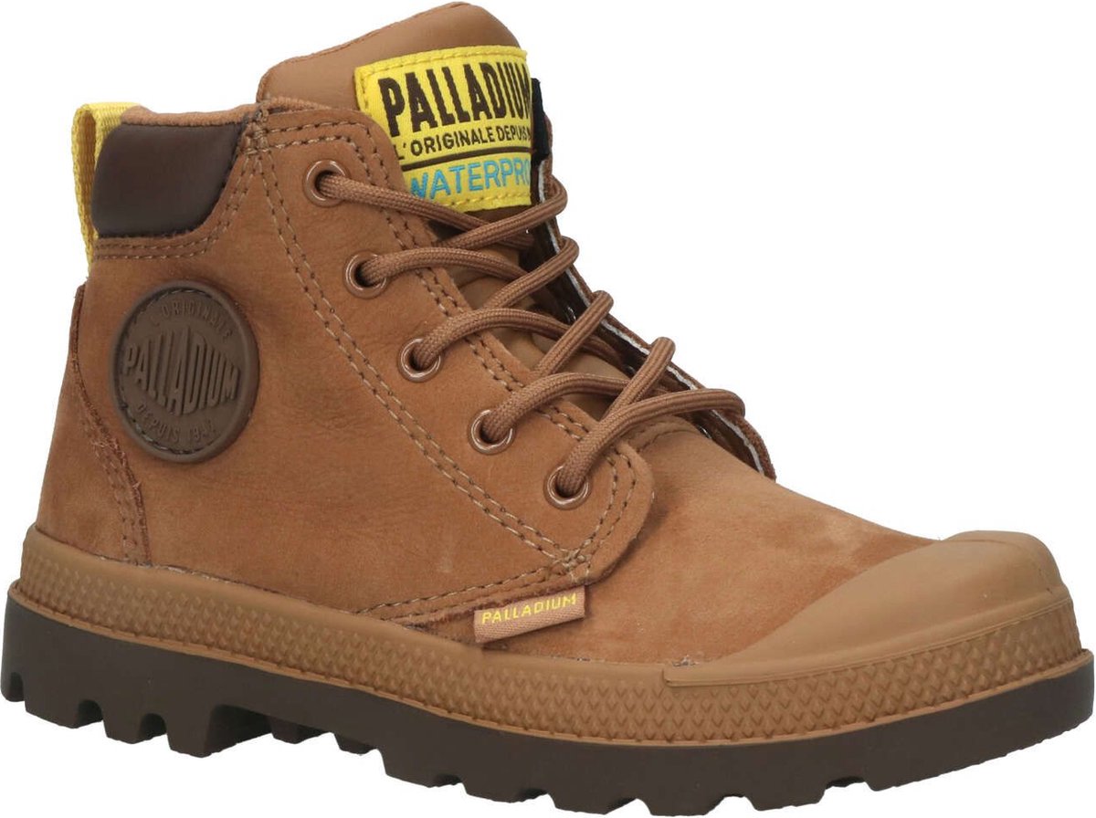 Palladium Pampa Hi Cuff Veterboot - Jongens - Bruin - Maat 34 | bol.com