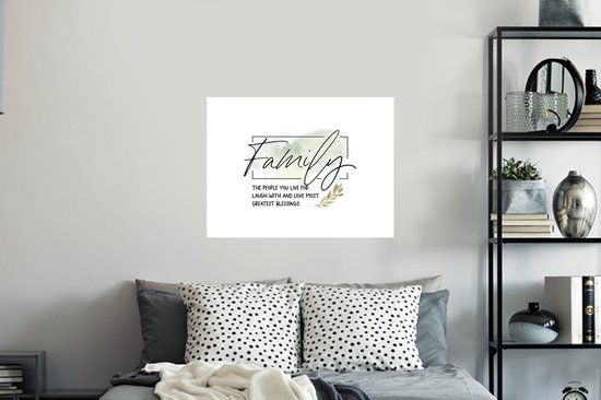Stickers muraux - Film autocollant - Citations - Proverbes - Famille - 80x60 cm - Film adhésif - Stickers muraux chambre d'enfant - Papier peint autocollant - Papier peint autocollant - Film autocollant