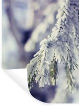 Muurstickers - Sticker Folie - Winter - Dennenboom - Sneeuw - Landelijk - 30x40 cm - Plakfolie - Muurstickers Kinderkamer - Zelfklevend Behang - Zelfklevend behangpapier - Stickerfolie