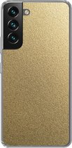 Geschikt voor Samsung Galaxy S22 Plus hoesje - Metaal - Goud - Design - Structuur - Chic - Siliconen Telefoonhoesje