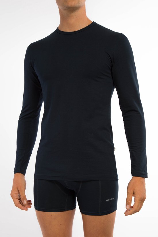 Claesen's® - Heren T Shirt LM Donkerblauw - Donkerblauw - 95% Katoen - 5% Lycra
