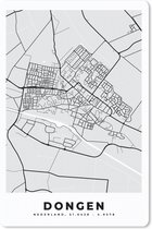 Muismat - Mousepad - Dongen - Stadskaart - Zwart Wit - Plattegrond - Kaart - Nederland - 18x27 cm - Muismatten
