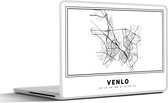 Laptop sticker - 14 inch - Stadskaart – Zwart Wit - Kaart – Venlo – Nederland – Plattegrond - 32x5x23x5cm - Laptopstickers - Laptop skin - Cover