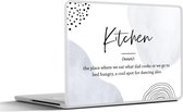Laptop sticker - 17.3 inch - Spreuken - Kitchen - Papa - Quotes - Keuken definitie - 40x30cm - Laptopstickers - Laptop skin - Cover