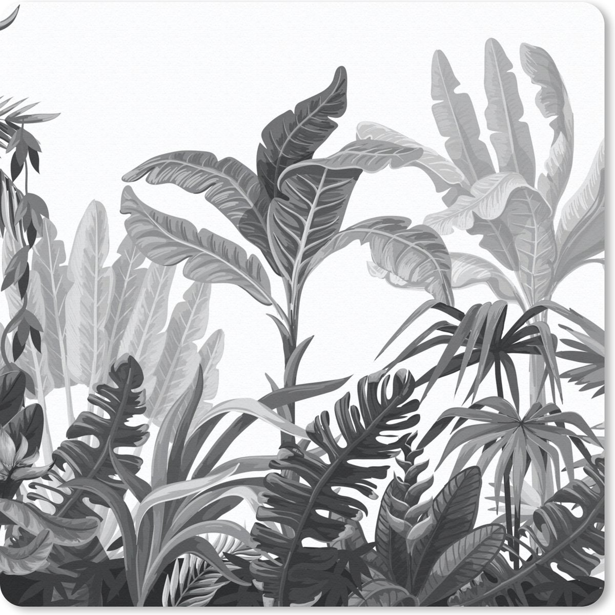 Muismat 30x30 cm - Mousepad Jungle - Bladeren - Planten - Muismatten