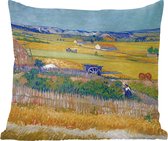 Sierkussens - Kussentjes Woonkamer - 50x50 cm - De oogst - Schilderij van Vincent van Gogh