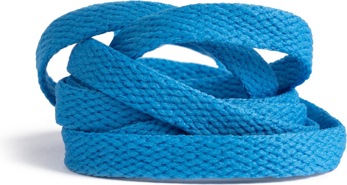 GBG Sneaker Veters 160CM - Blauw - Blue - Schoenveters - Laces - Platte Veter - o.a. geschikt voor Asics, New Balance, Nike